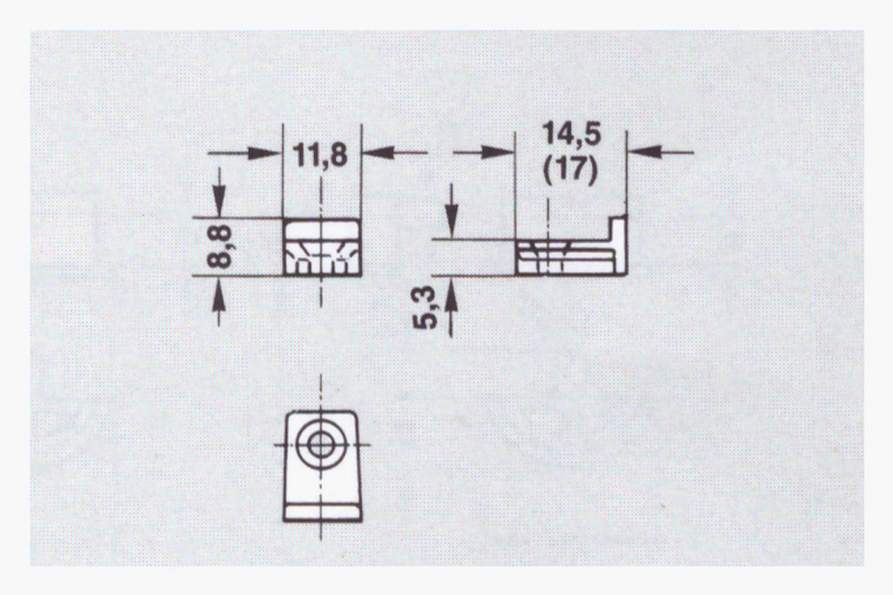 Support d'étagère type 3138 / partie mâle 