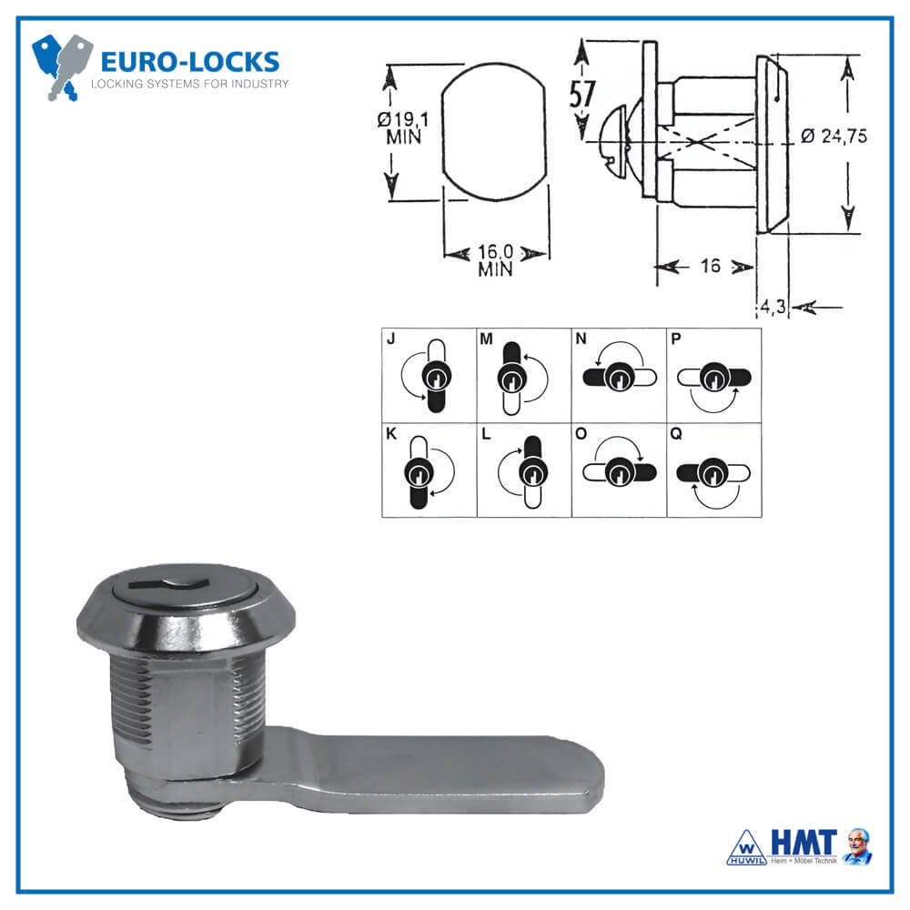 EURO-LOCKS LOCK Type B332 [180°] - 6330450 / VS