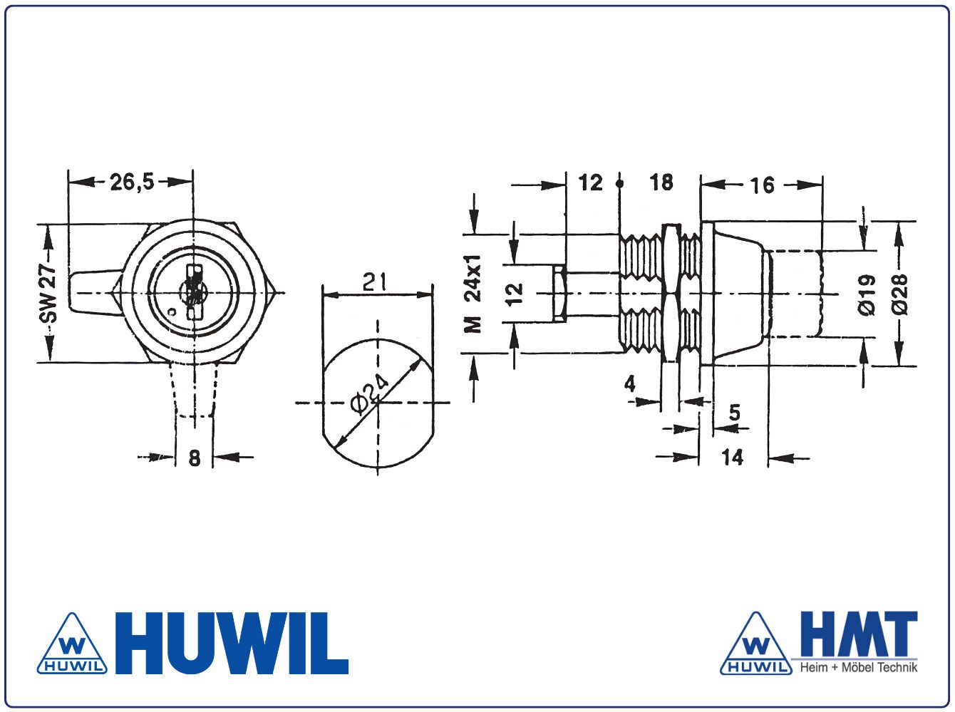 HUWIL LOCK Type 0797 VCS18.2 (Druckzylinder)