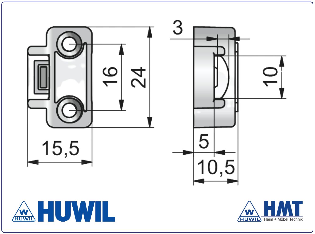 HUWIL GUIDE DE TRINGLE Type 041.1 - SVS ELEVON HUWIL GUIDE DE TRINGLE Type 041.1 - SVS ELEVON