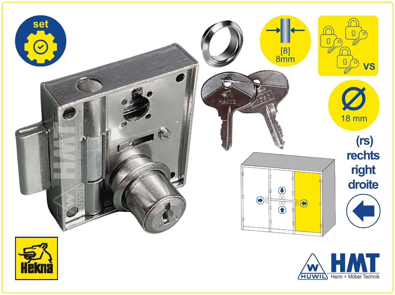 HEKNA LOCK [8] Type 373 [Z2] - D30 / rs / VS