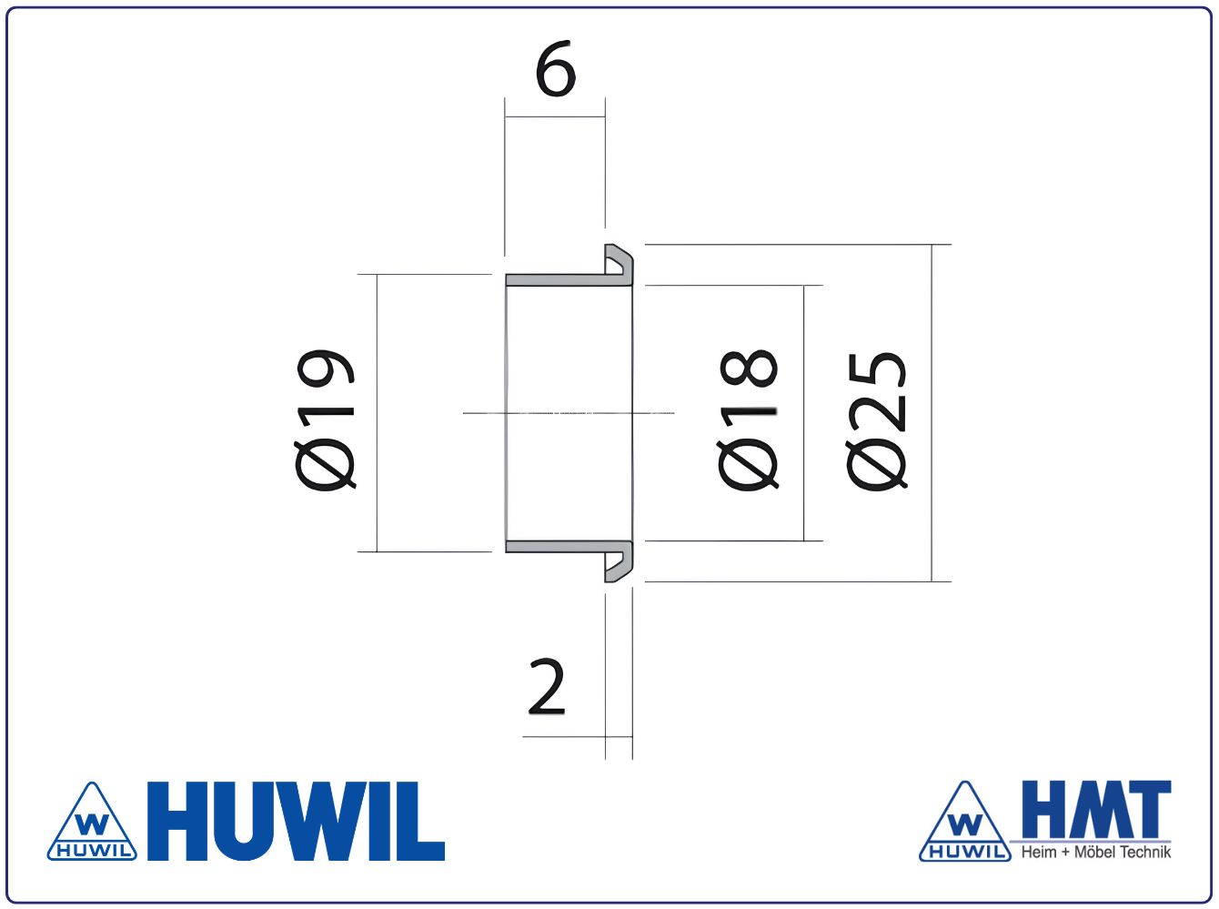 HUWIL ESCUTCHON type 1291 Ø18mm HUWIL ESCUTCHON type 1291 Ø18mm