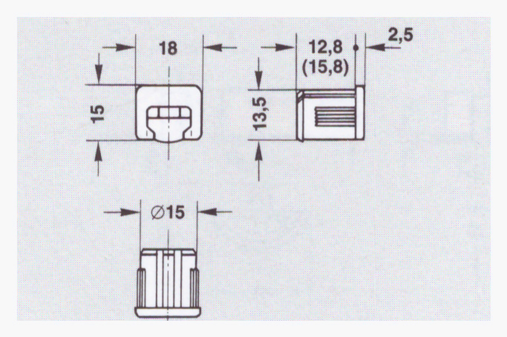 Shelf support type 3138 / female part