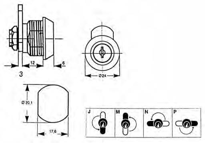 EURO-LOCKS Hebelschloss Serie 93E für Briefkästen - GL