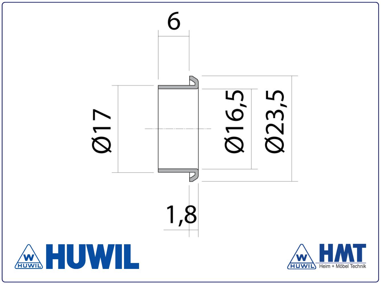 HUWIL ROSETTE Typ 1247 Ø16,5mm HUWIL ROSETTE Typ 1247 Ø16,5mm