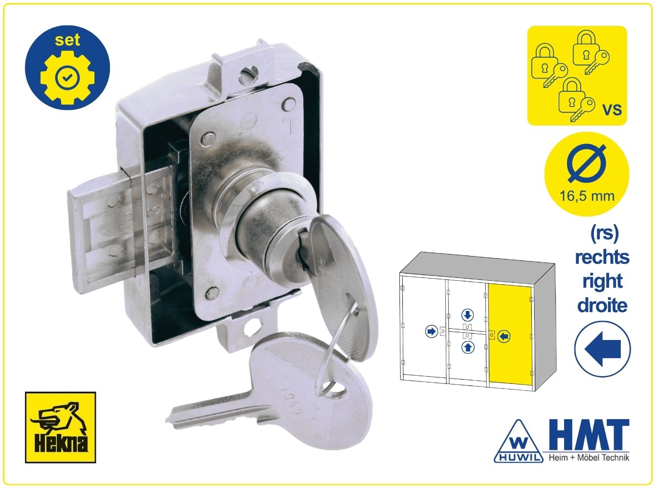 HEKNA LOCK [6] Type 331 [W0] - D30 / rs / VS