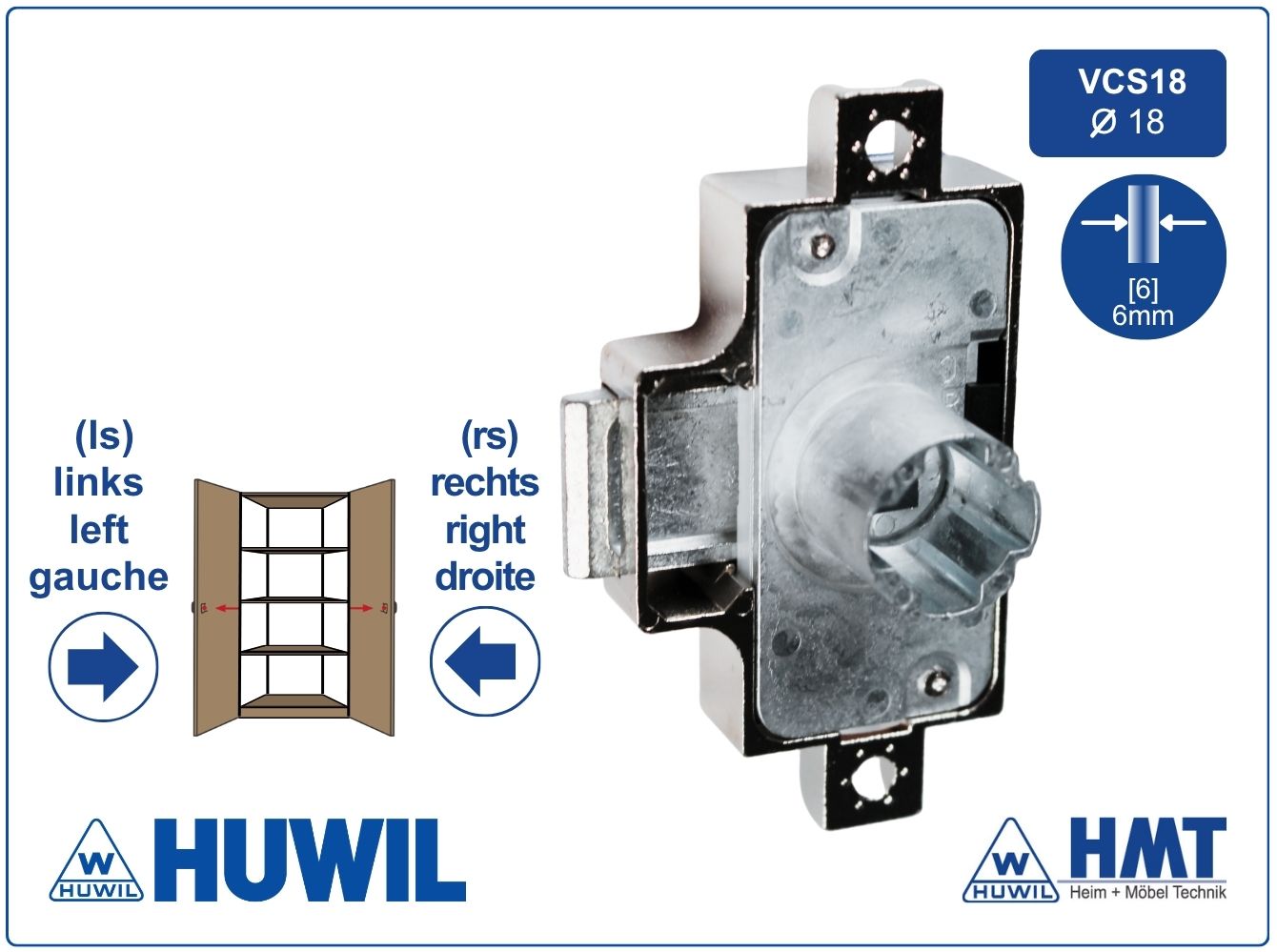 HUWIL LOCK [6] Type 0748 [VK] rs + ls [MS16-22] - D30