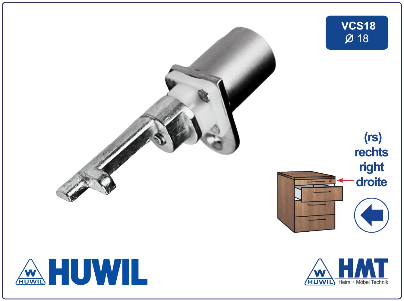 HUWIL SERRURE SVS3 Type 952.03 VCS18 - [E40] / rs