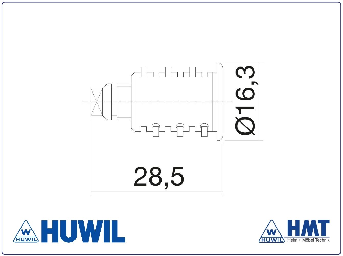 HUWIL NOYAU DE CYLINDRE VCS18 Ø18mm [SK: H-3] 3001 à 3040 & 3131