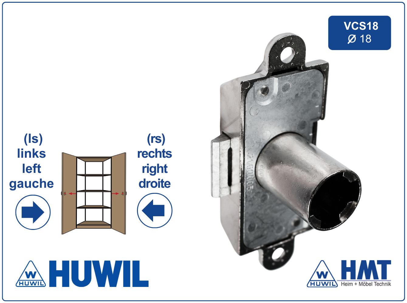 HUWIL LOCK Type 550 VCS18 [ZL24] - D20 / rs + ls