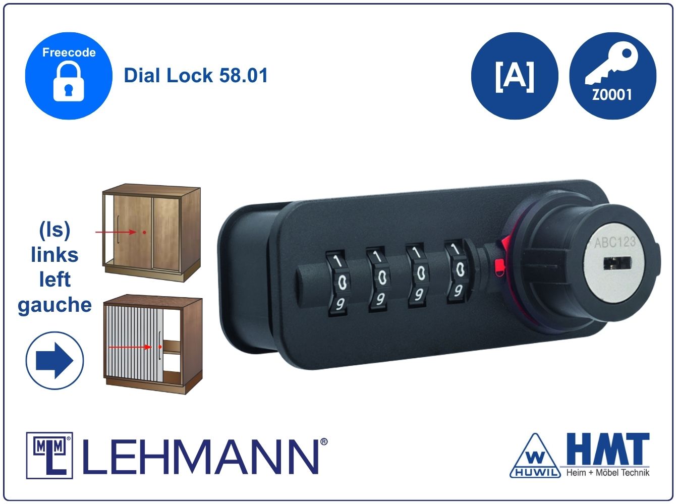 MLM SERRURE Type Dial Lock 58.01 Free - [A] / ls / Z0001 / S