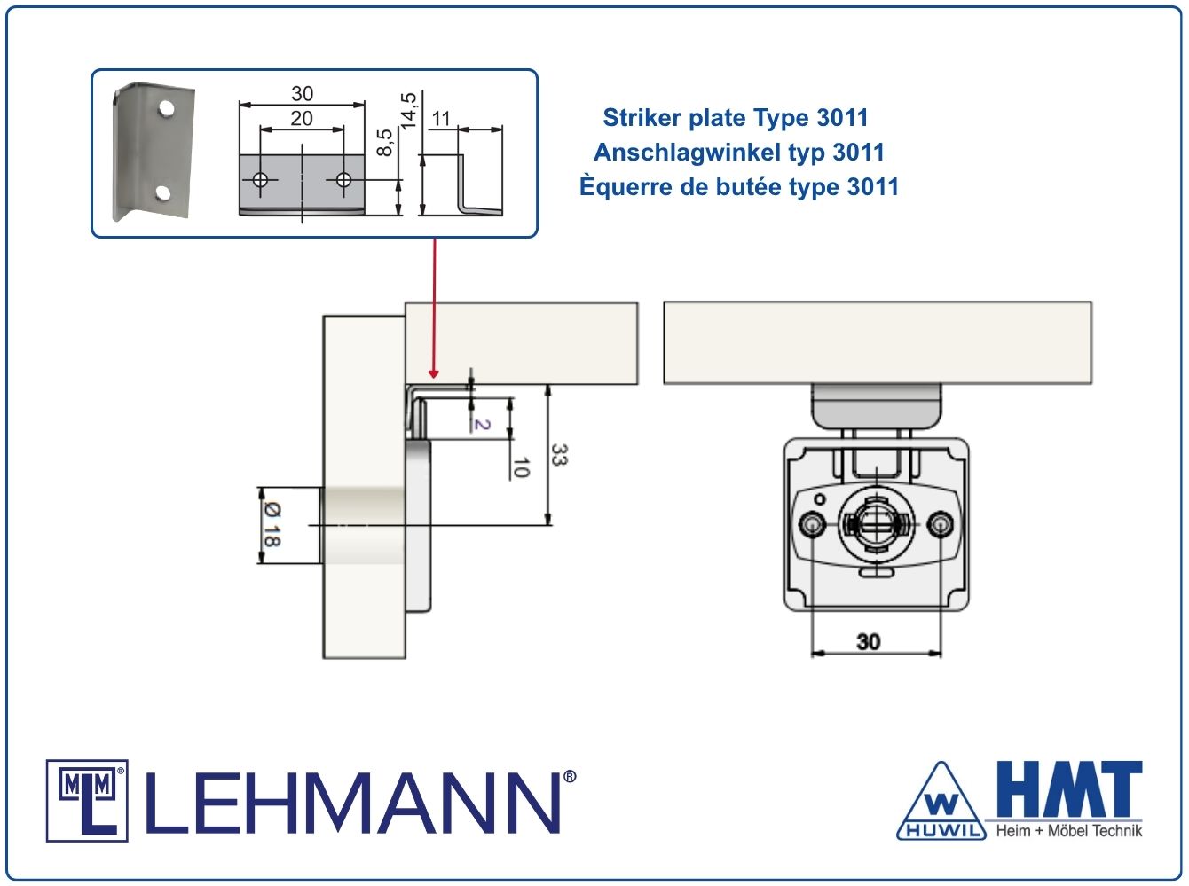 MLM LOCK Type 391 P2 - D20 / lad