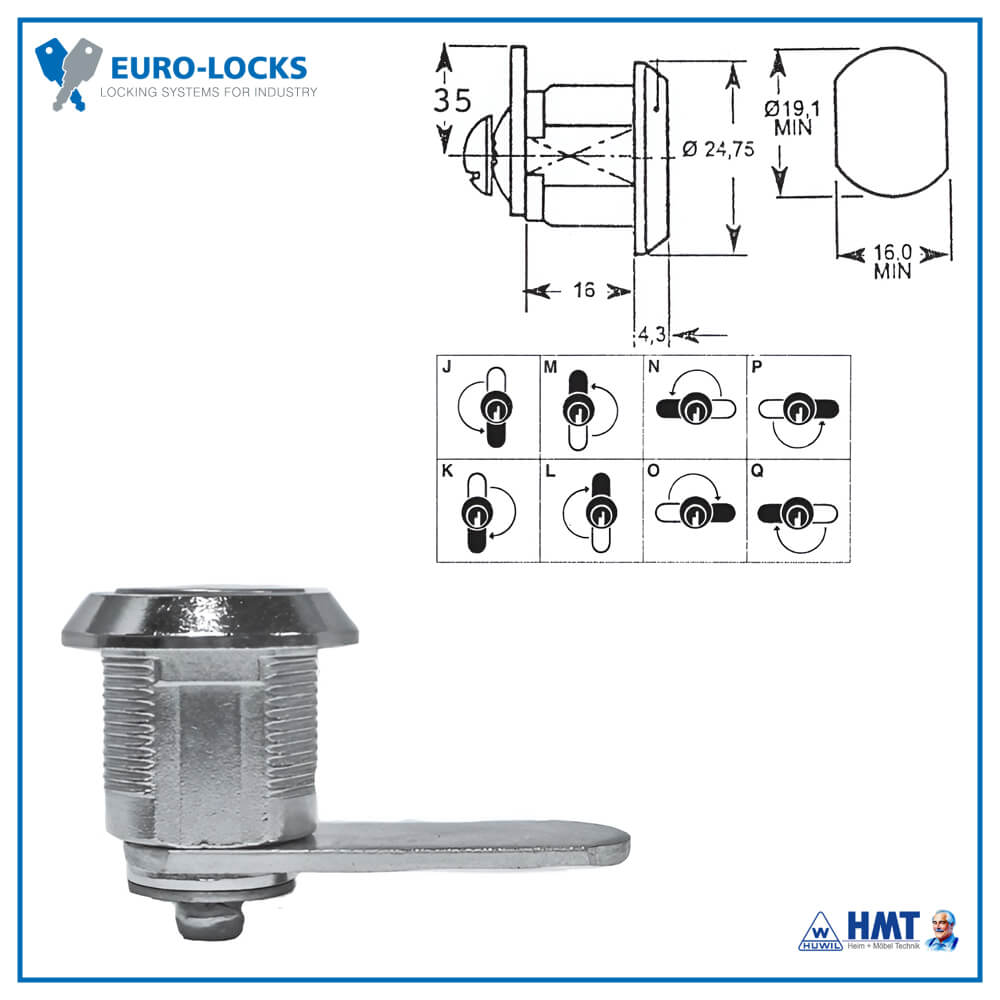 EURO-LOCKS LOCK Type B332 [180°] - 6210035 / VS