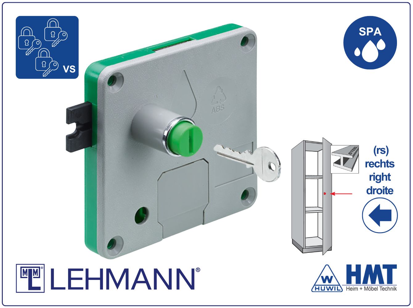 MLM SERRURE Type 70 Spa (pour locaux humides) - rs / VS