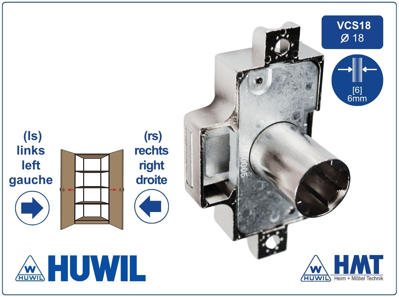 HUWIL LOCK [6] Type 750 VCS18 - D25 / rs + ls
