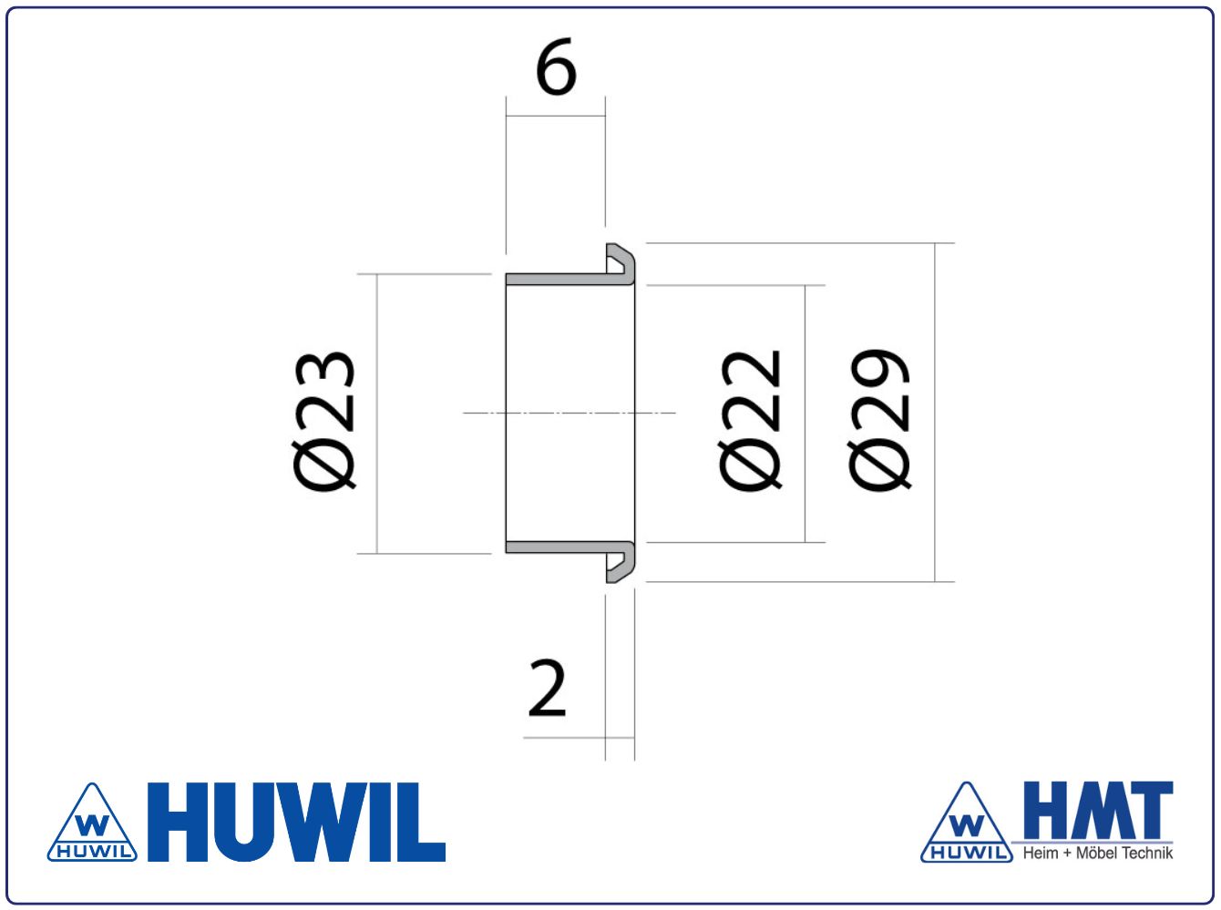 HUWIL ESCUTCHON type 1290 Ø22mm HUWIL ESCUTCHON type 1290 Ø22mm