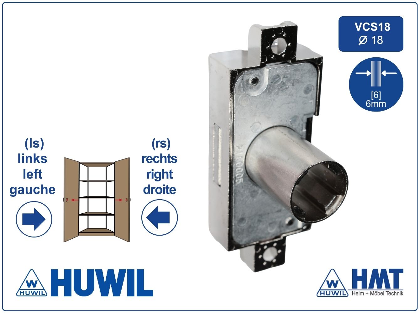 HUWIL LOCK [6] Type 750 VCS18 - D15 / rs + ls
