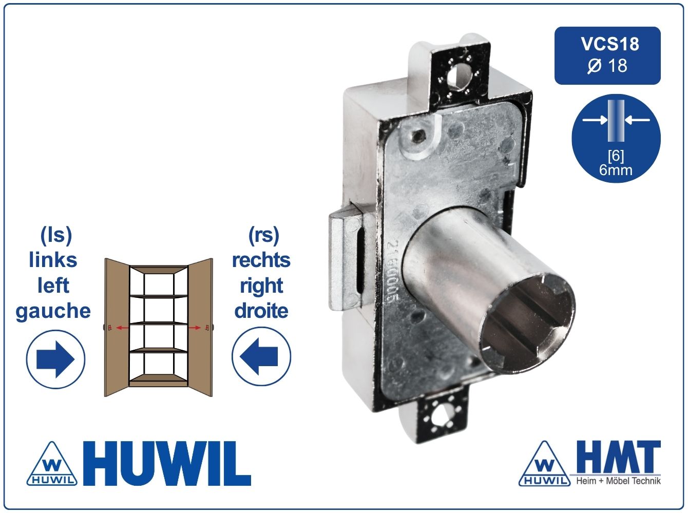 HUWIL LOCK [6] Type 750 VCS18 - D20 / rs + ls