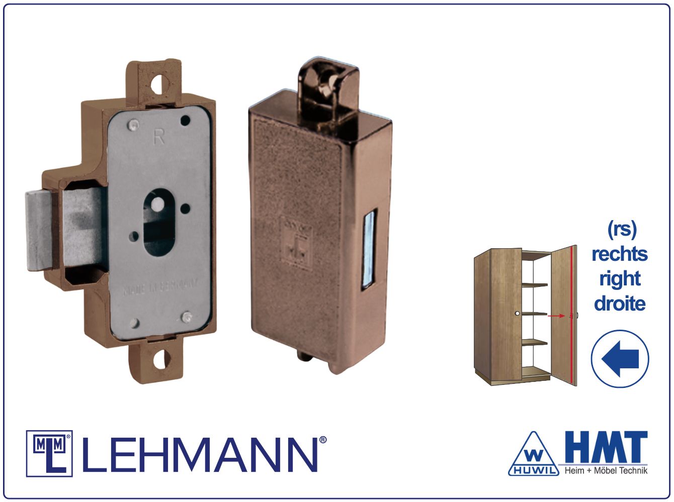 MLM LOCK Type 700 [B] for furniture key - D30 / rs