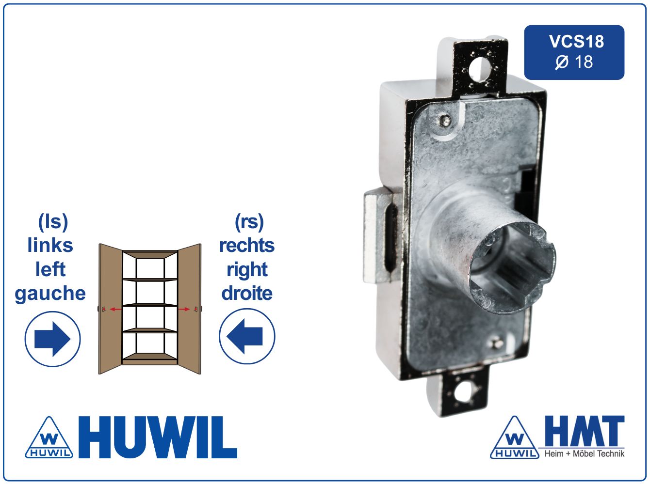 HUWIL LOCK [6] Type 0748 [VK] - D20 / rs + ls