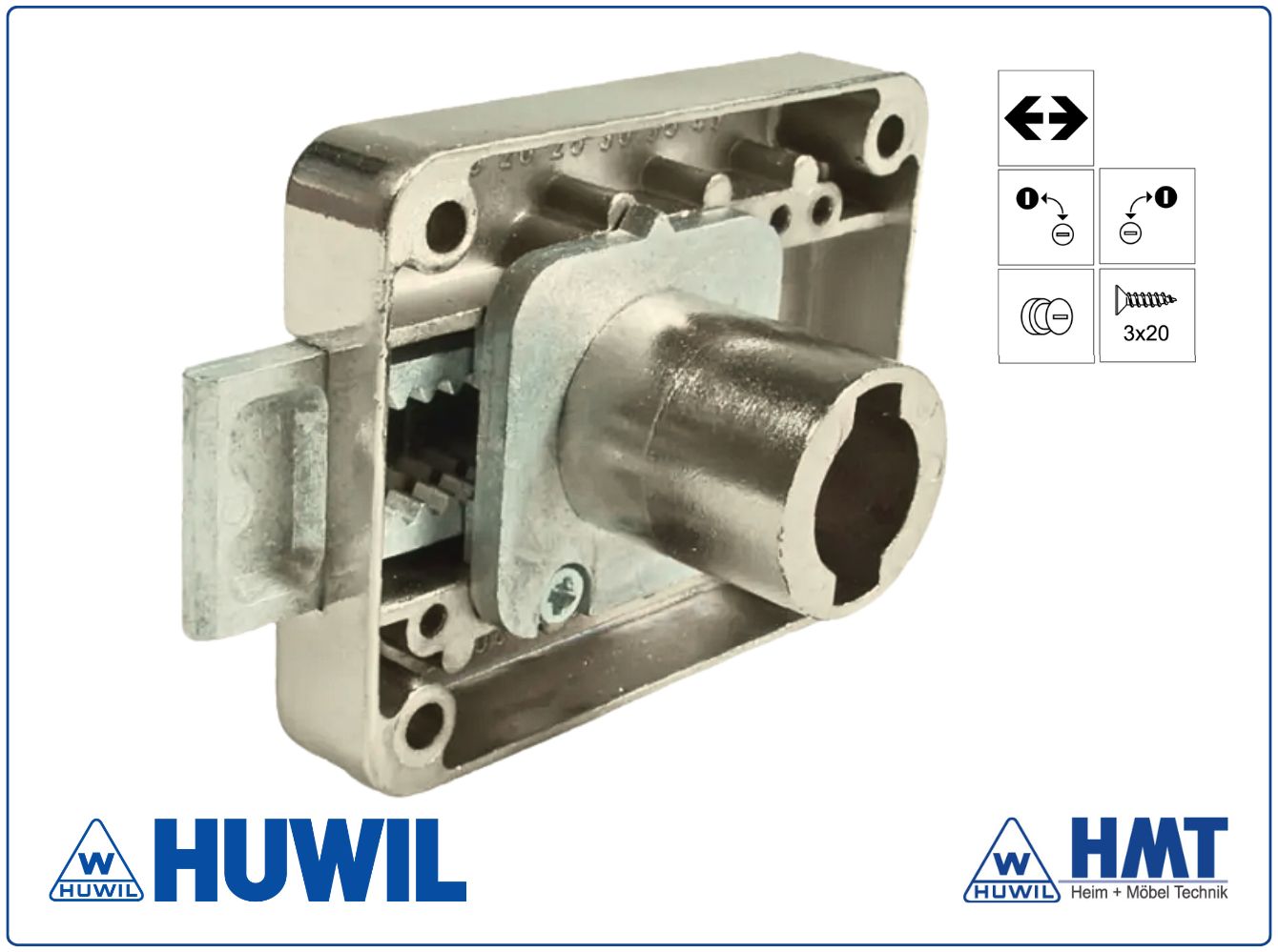 HUWIL SERRURE Type 660 VCS18 [ZL27,5] - D15 á D40 / rs + ls