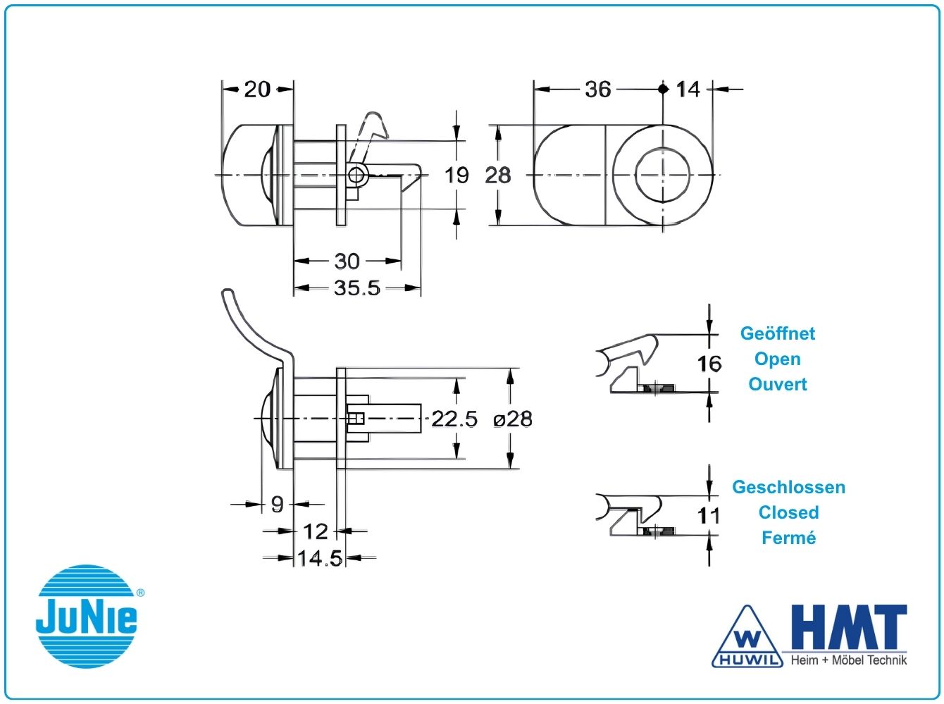 JuNie SCHLOSS Typ 4880 - Stahlgriff