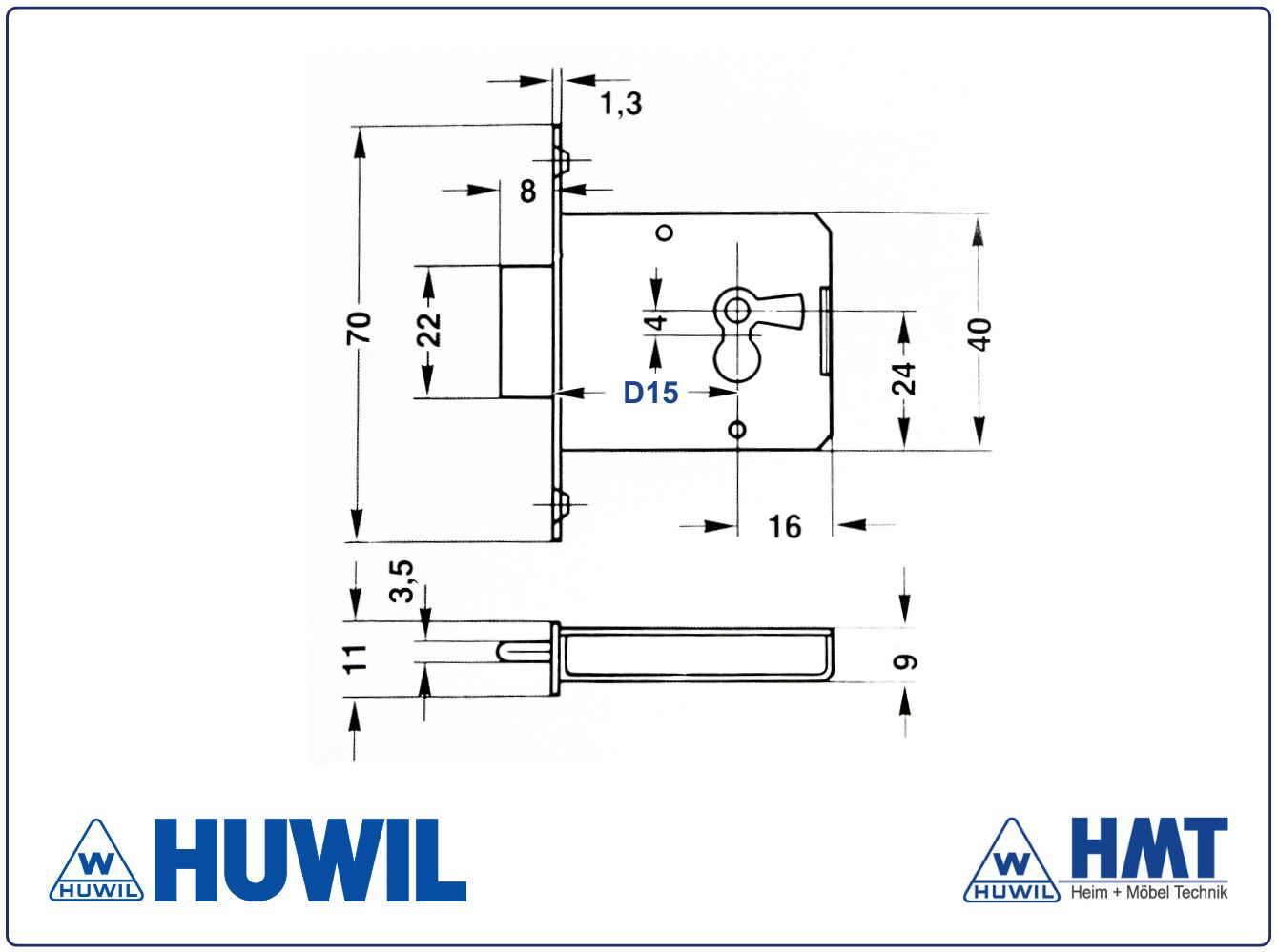 HUWIL SERRURE Type 0002 [M] - D15 / ls