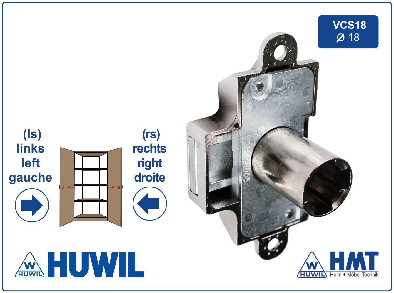 HUWIL LOCK Type 550 VCS18 [ZL24] - D25 / rs + ls