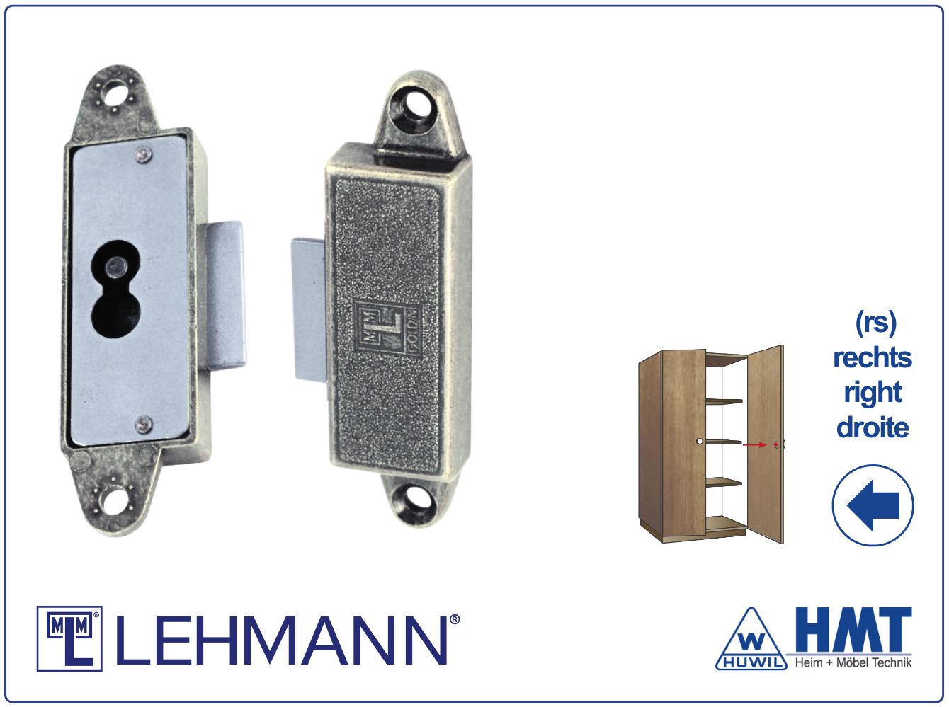 MLM LOCK Type 530 [N] for furniture key - D12 / rs