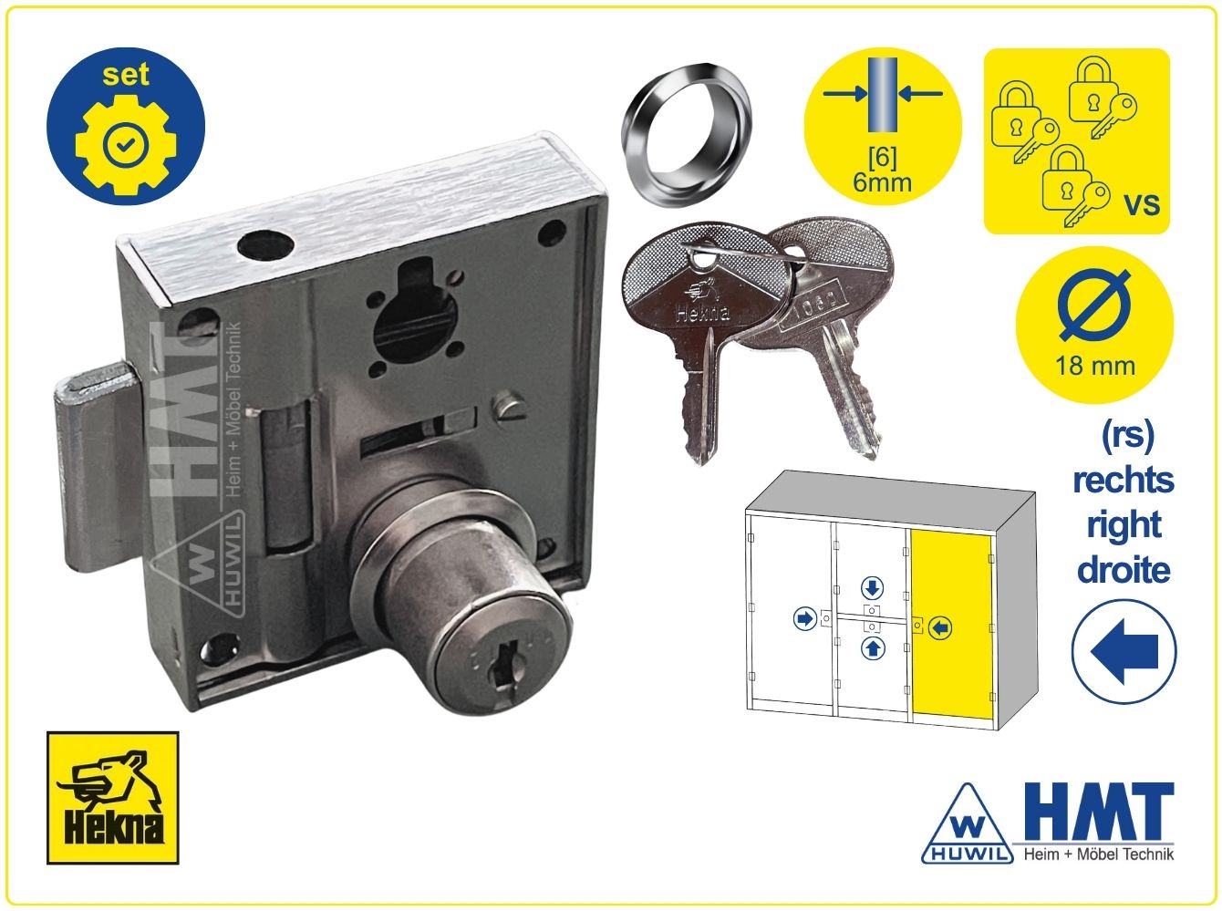 HEKNA LOCK [6] Type 371 [Z2] - D30 / rs / VS