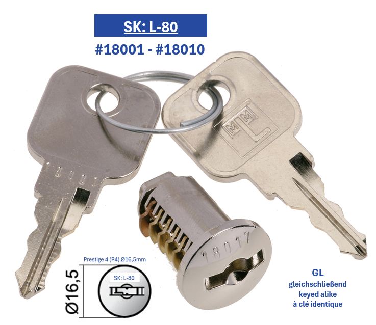 MLM CYLINDER CORE P4 Ø16,5 [SK: L-80] - GL: 18001 bis 18010