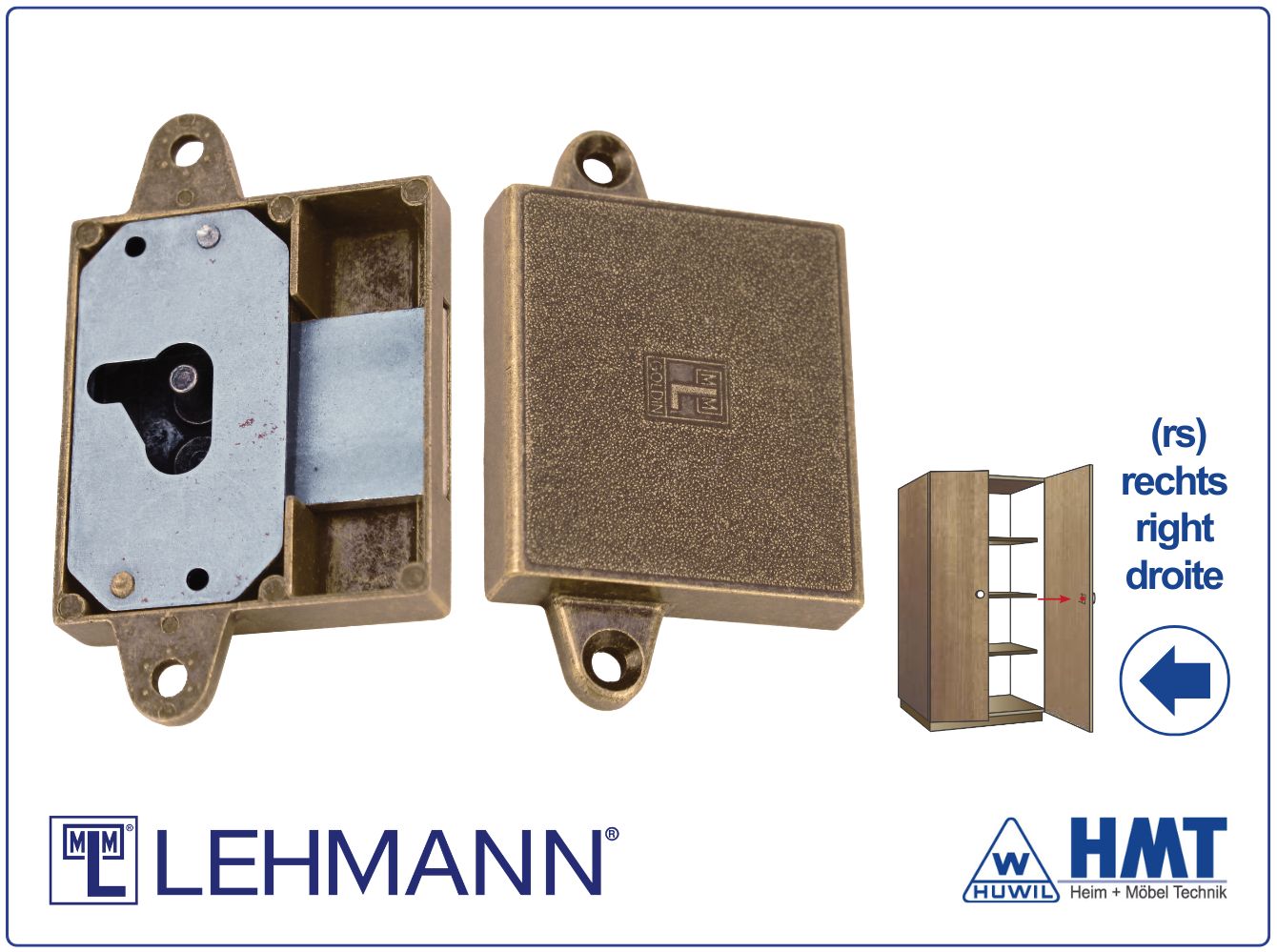 MLM SERRURE Type 530 [B] pour clé à panneton - D30 / rs