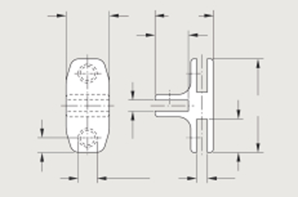 Glashalter Typ 7001 / T-Halter