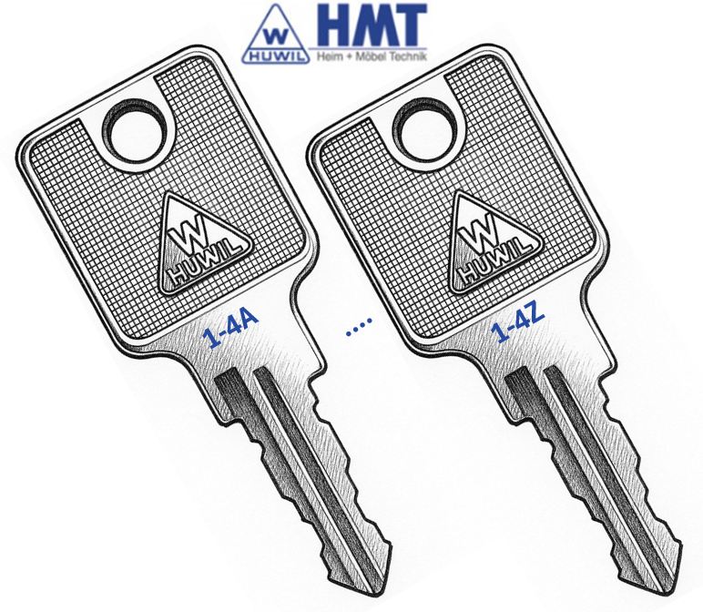 HUWIL Clé type 1550 [SK: H-3A6Z] 4A-4Z