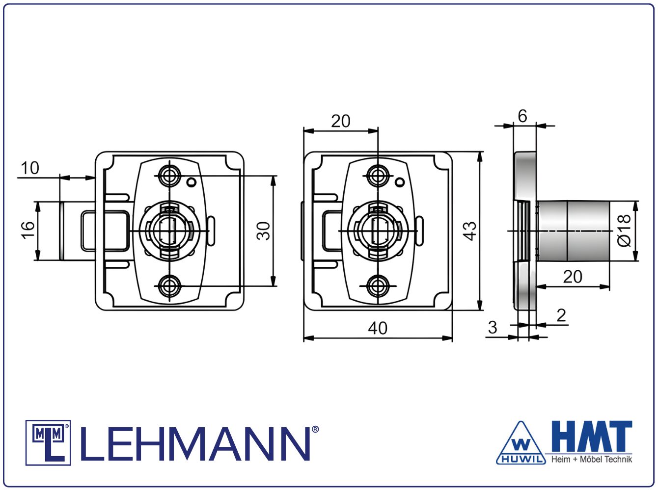 MLM LOCK Type 391 P2 - D20 / lad
