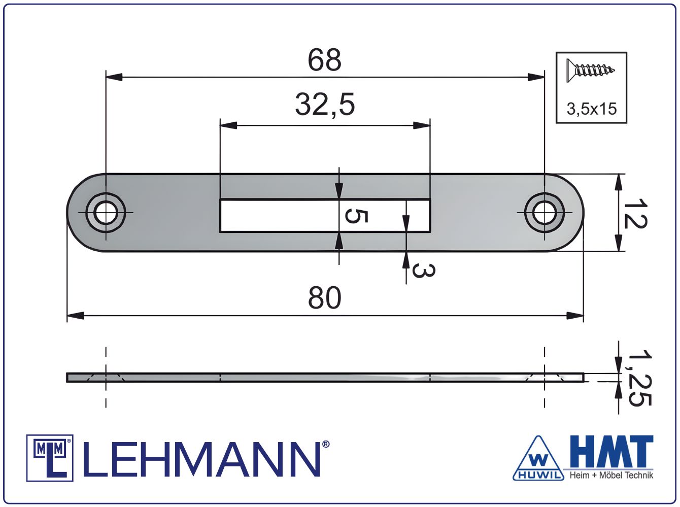 MLM STRIKER PLATE Type 8012 MLM STRIKER PLATE Type 8012