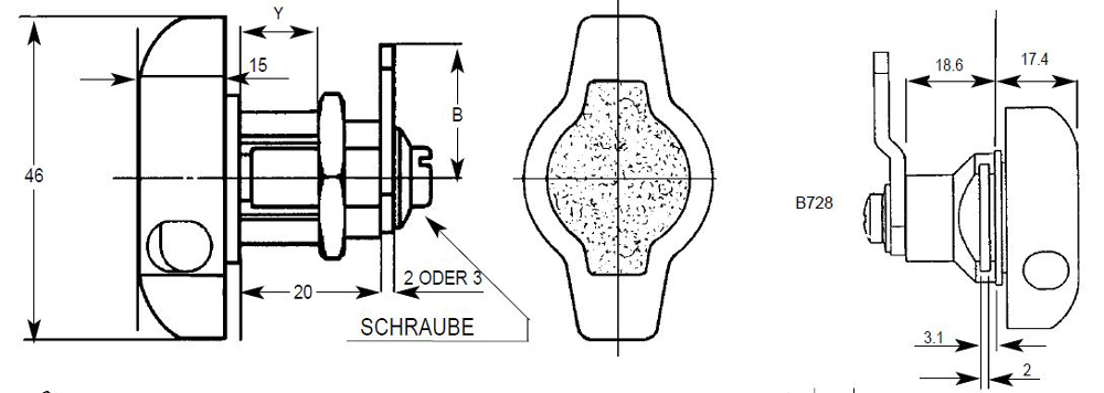 Drehverschluss Typ 4443