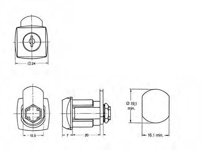 EURO-LOCKS SERRURE Type 0802 [03] - R#B5202 / GL