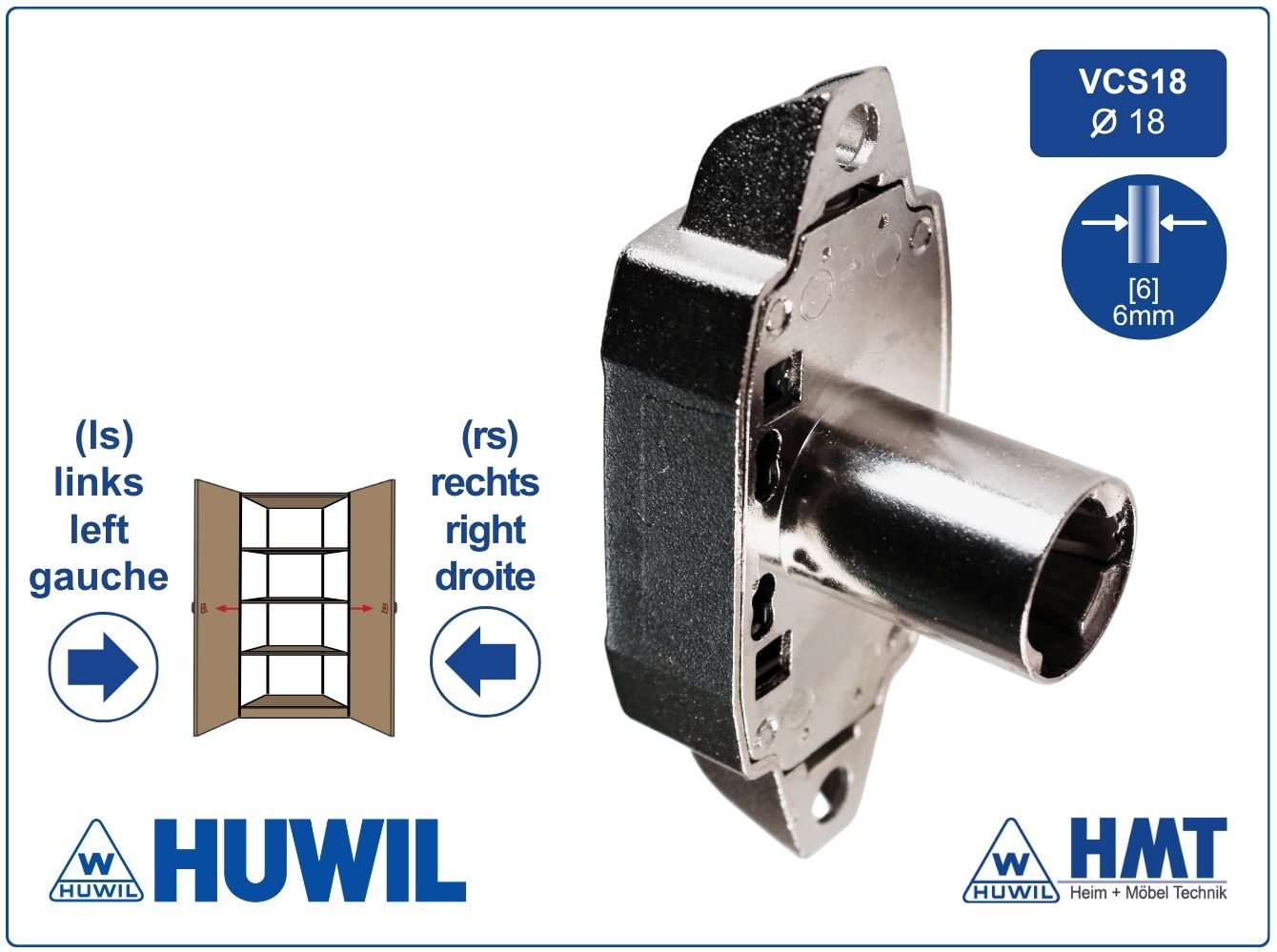 HUWIL SERRURE [6] Type 0247 VCS18 - OM (ou pour BOUTON 601)