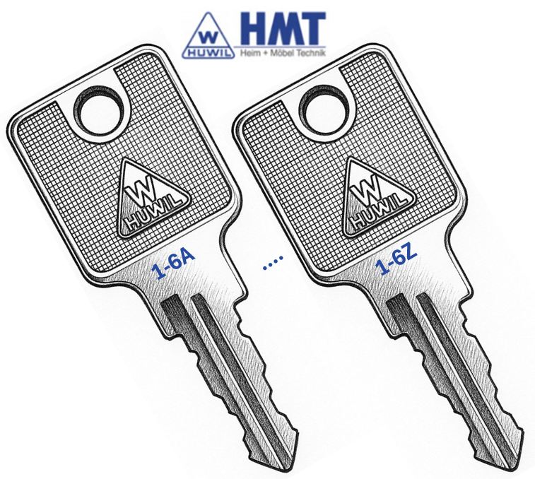 HUWIL Clé type 1550 [SK: H-3A6Z] 6A-6Z