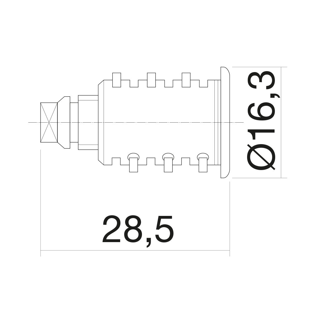 Zylinder VCS18 Typ 0060 - versch. schl. Serie 5000