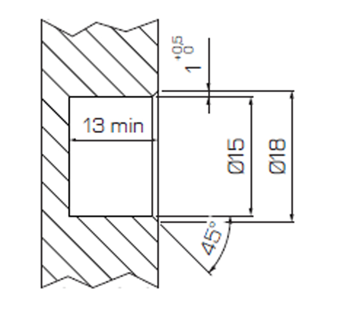 Bush Type 430 for connector Rostro