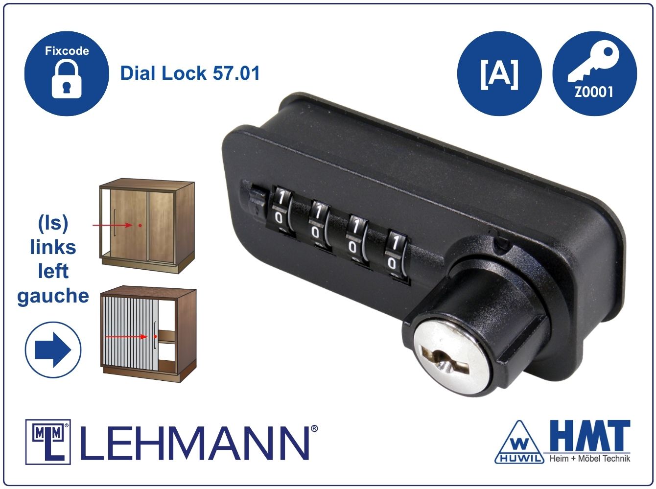 MLM SERRURE Type Dial Lock 57.01 Fix - [A] / ls / Z0001 / S