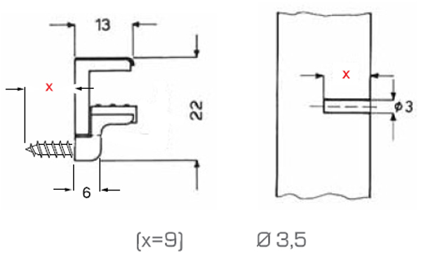 Vis pour support de tablette Type 936